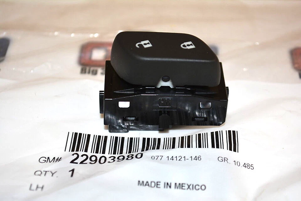 Interruptor de bloqueo de puerta lateral del conductor Chevrolet Sonic Malibu Equinox LH nuevo OEM 84545413 Foto 3 de 3