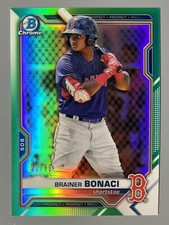 2021 Bowman Draft Chrome Brainer Bonaci Green Refractor 38/99 Red Sox #BDC-54