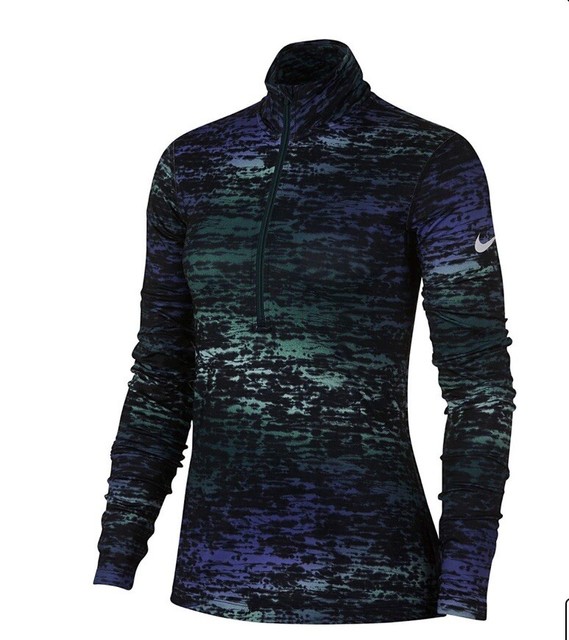 nike women's pro warm half zip long sleeve shirt