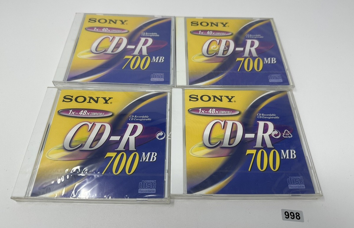 Sony CD-R 700MB 1x-40x (2) & 1x-48x (2) compatible | eBay