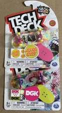 Tech Deck Lot Of 2 Ultra Rare Neon Invasion Dgk, Santa Cruz