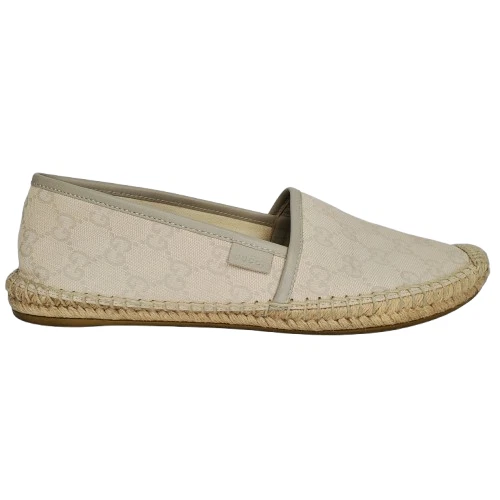 Espadrilles plates femme Gucci GG Supreme monogramme toile à enfiler EU 39 US 9