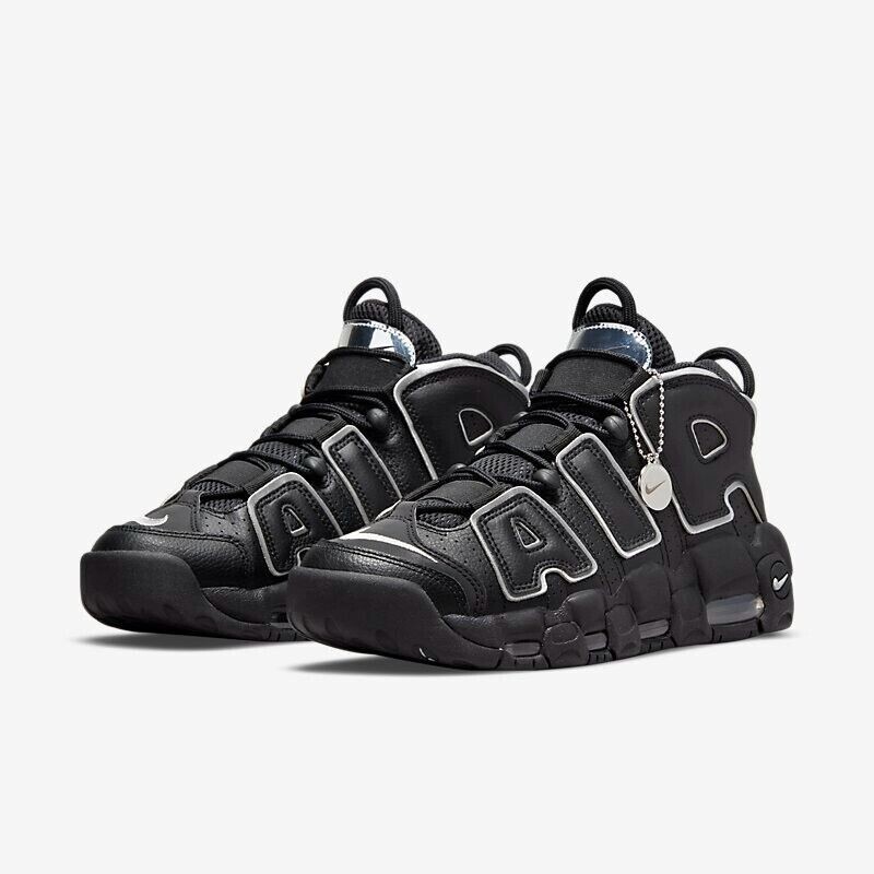 Nike Air More Uptempo Black-Silver Women's Basketball Shoes