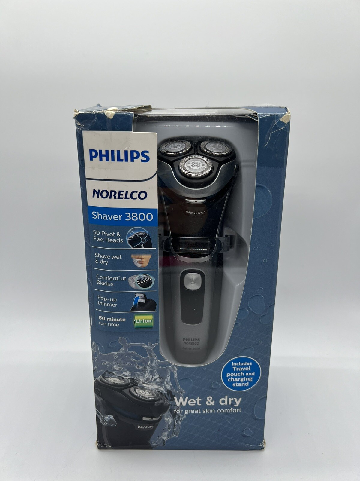 Philips Norelco Shaver 3800 Wet & Dry S3311/85 (Charger Stand