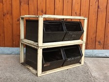 Antique Metal Tool Box & Stack Frame Industrial Design Vintage Loft 60s 1/10
