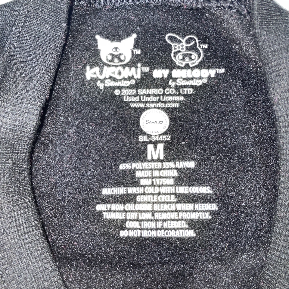 Толстовка женская Sanrio My Melody & Kuromi M черная розовая Sanrio аниме Kawaii - Изображение 4 из 4