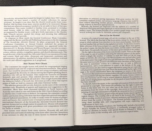 Seventh-day Adventist Hymnal by GC Hymnal Committee 1985 Review and Herald HC - Imagen 10 de 24