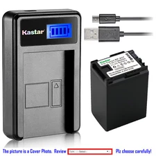 Kastar Battery LCD USB Charger for Canon BP-827 & Canon VIXIA HF200, VIXIA HG20