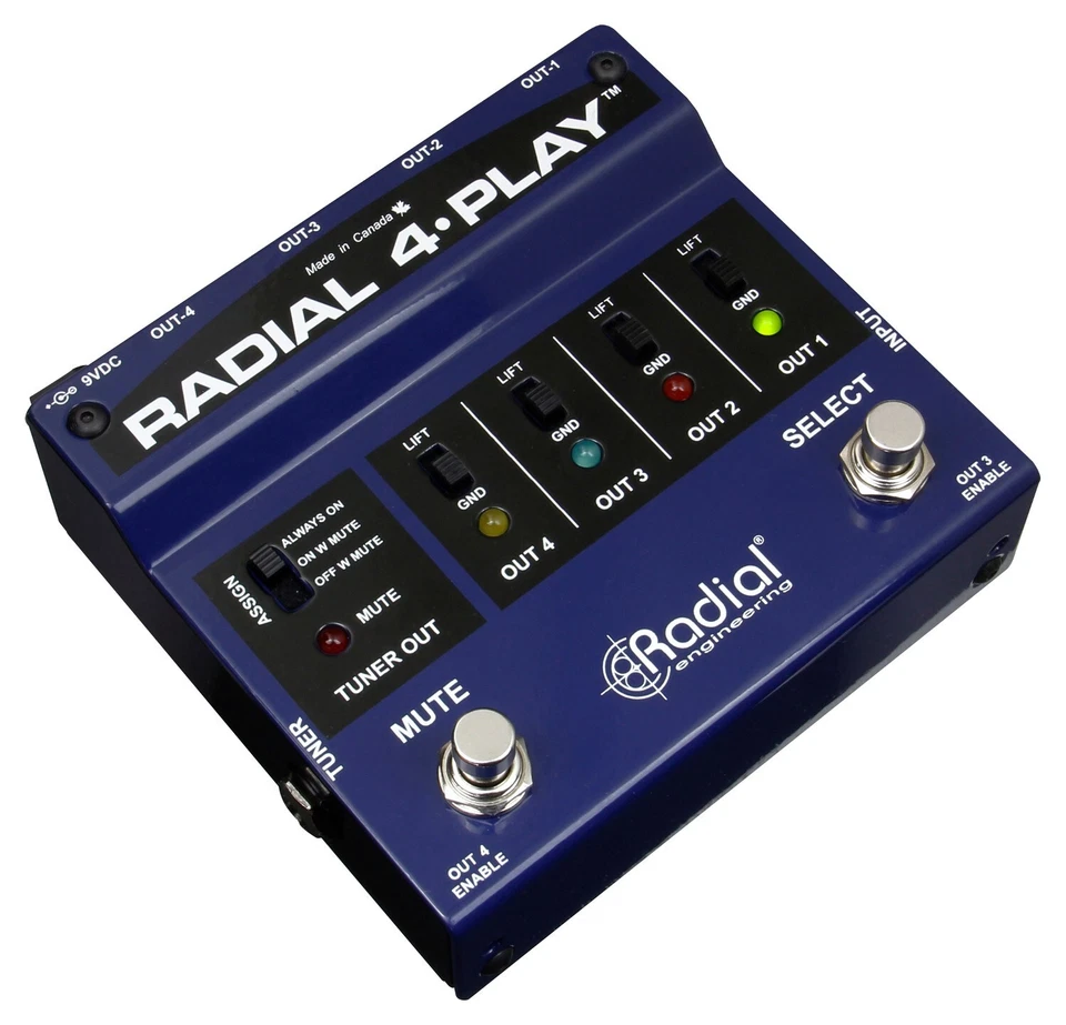 RADIAL ENGINEERING 4 PLAY Multi-Channel Live or Studio Instrument Direct Box - Image 3 of 4