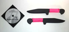 Training Tanto Knife Kalaj Kutter Trainer Pink Tactical Knives Kali DVD Defense