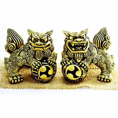 Shigeji Uekusa様　9点セット販売 Japan Okinawa ball riding Shisa figurine male and female set 0728