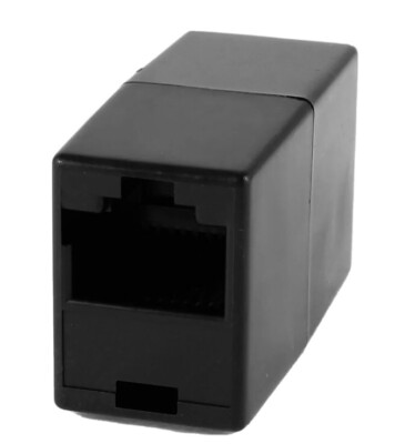 RJ45 8P8C Buchse auf Buchse Ethernet Cat5 Netzwerkkoppler Stecker Joiner schwarz