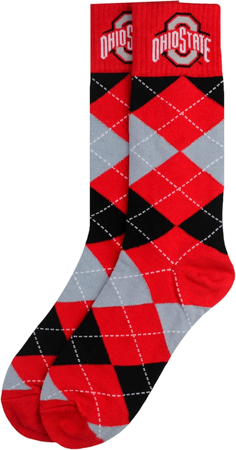 NCAA Ohio State Buckeyes Argyle Socks