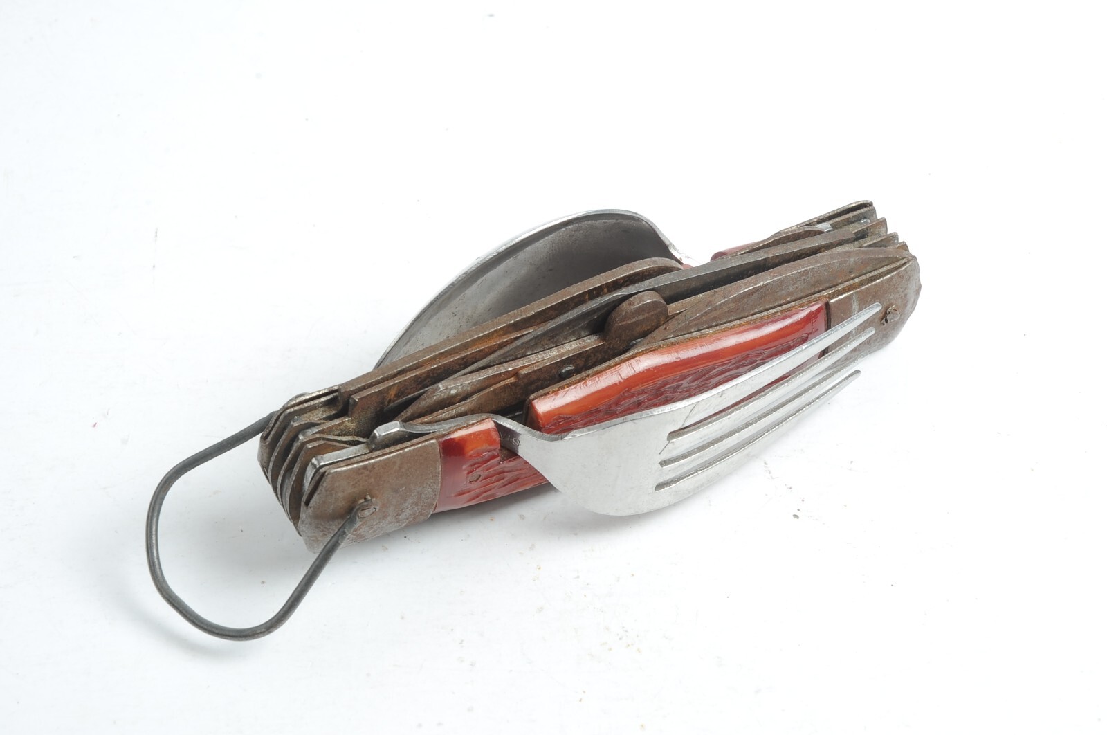 Vintage Boy Scout Hobo Camping Pocket Knife Spoon & Fork & Case 1960’s