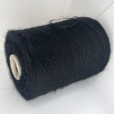Black ALPACA WOOL LACE WEIGHT Yarn on Cone for Crafts Knitting USA TARIFF FREE