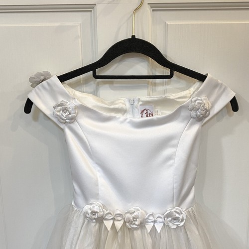 Dimples Girls Size 6/7 White First Communion Dress Flower Girl Special Occasion - Picture 2 of 9