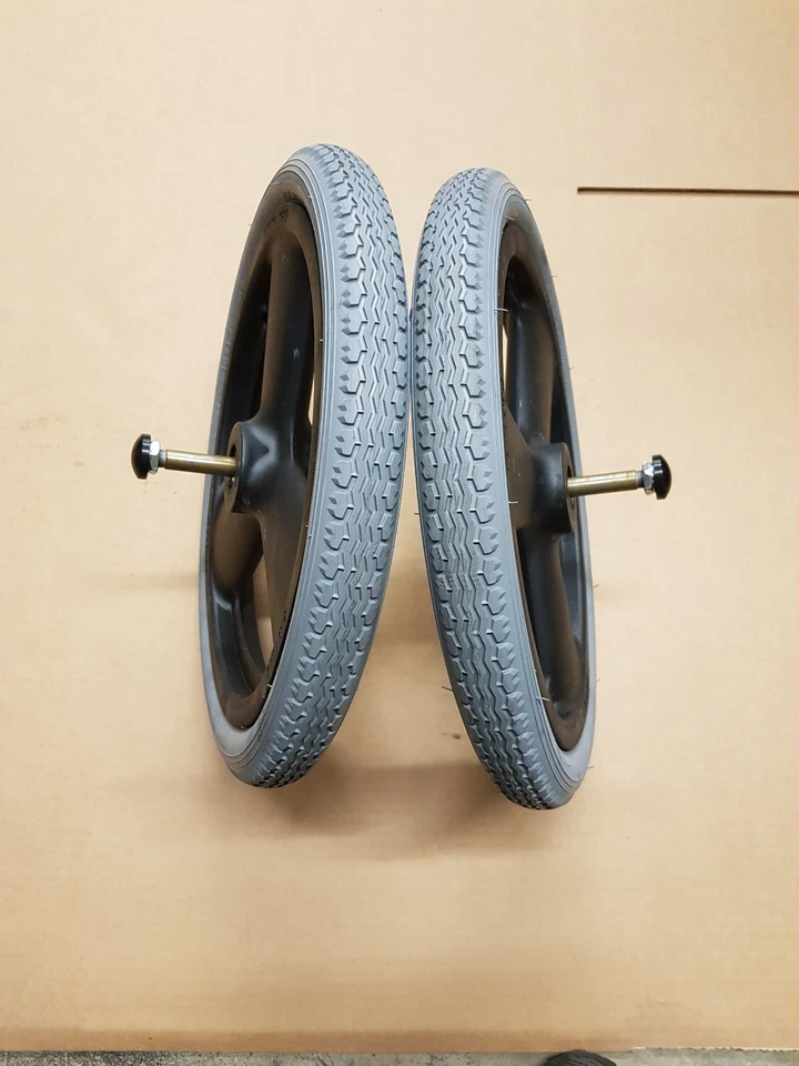 Wheels & Tires for Quickie Iris Tilt in Space Wheelchair SOLID FLAT FREE 16×1.75 - Image 3 of 3