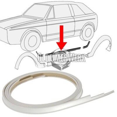 Keder für Schwellerverbreiterung in alpinweiss 1431 mm Golf 1 Cabrio OE Ref. 155