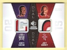 Donte Greene / Joey Dorsey 2008-09 SP Rookie Threads Dual Patch Rookie 21/25