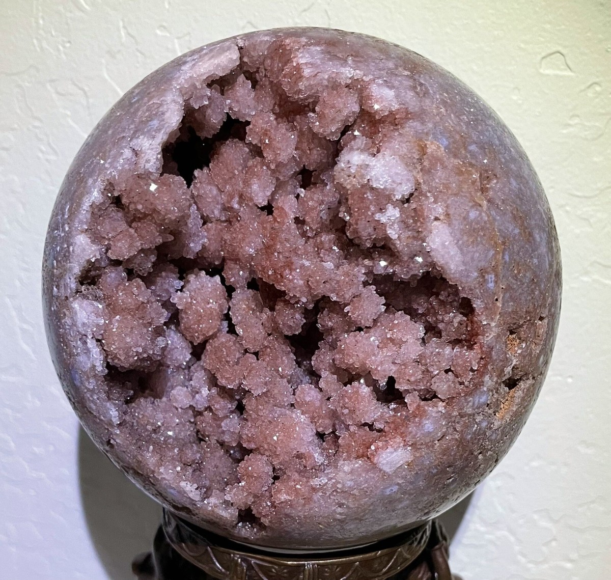 Large Stunning Druzy Pink Amethyst Sphere | eBay