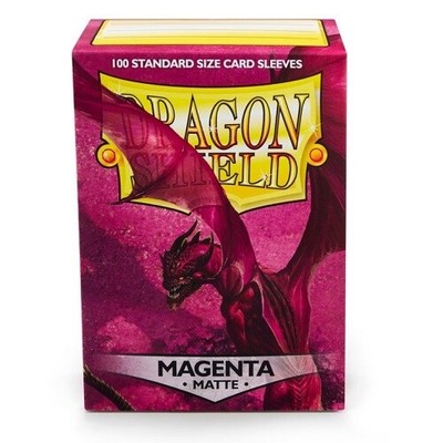 Dragon Shield 100 Standard Deck Protector Sleeves Matte Magenta AT-11026 MTG TCG