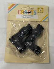 FRANKS NURSERY  CRAFTS 1.5  PVC Black Doll Boots