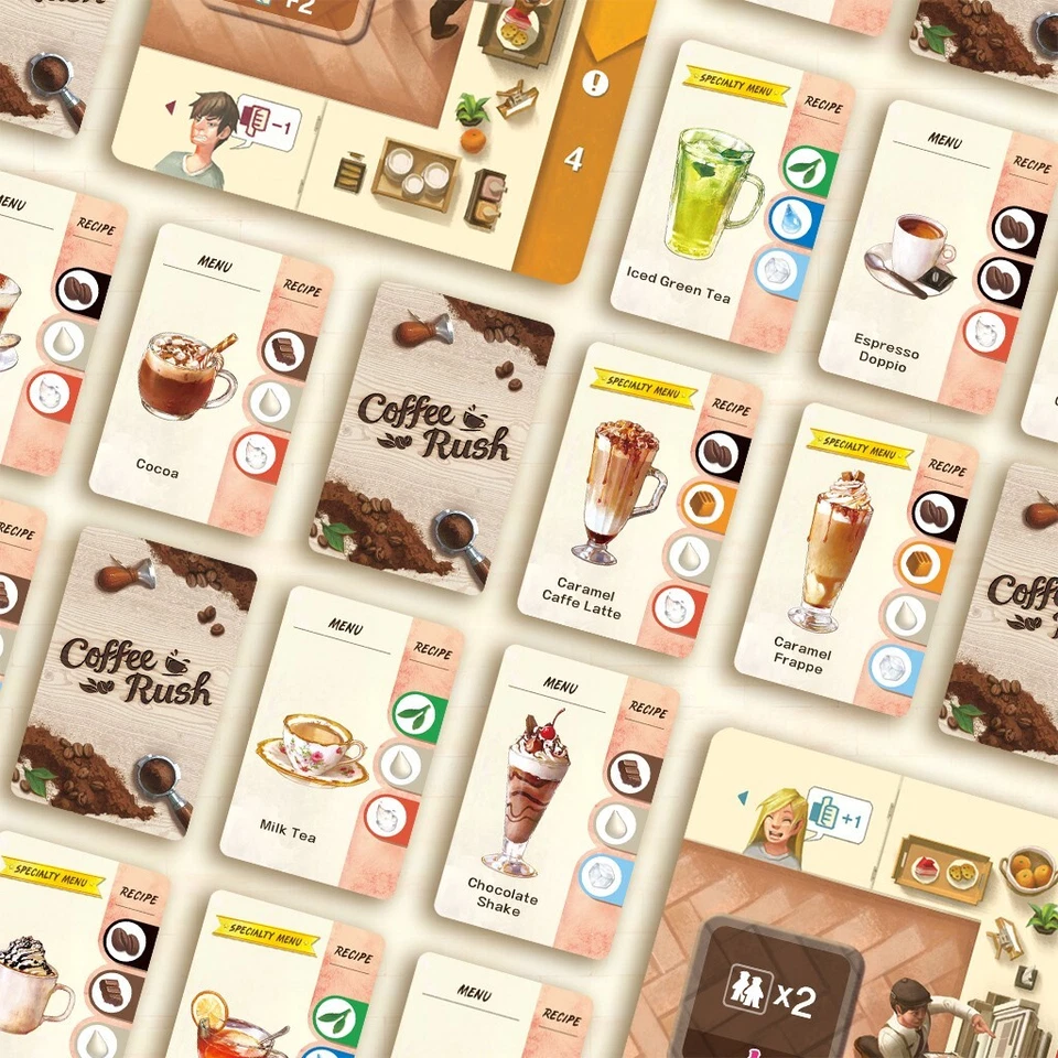 Coffee Rush Board Game Korea Board Games KBGCR01EN Cafe Barista Family - Image 4 of 4