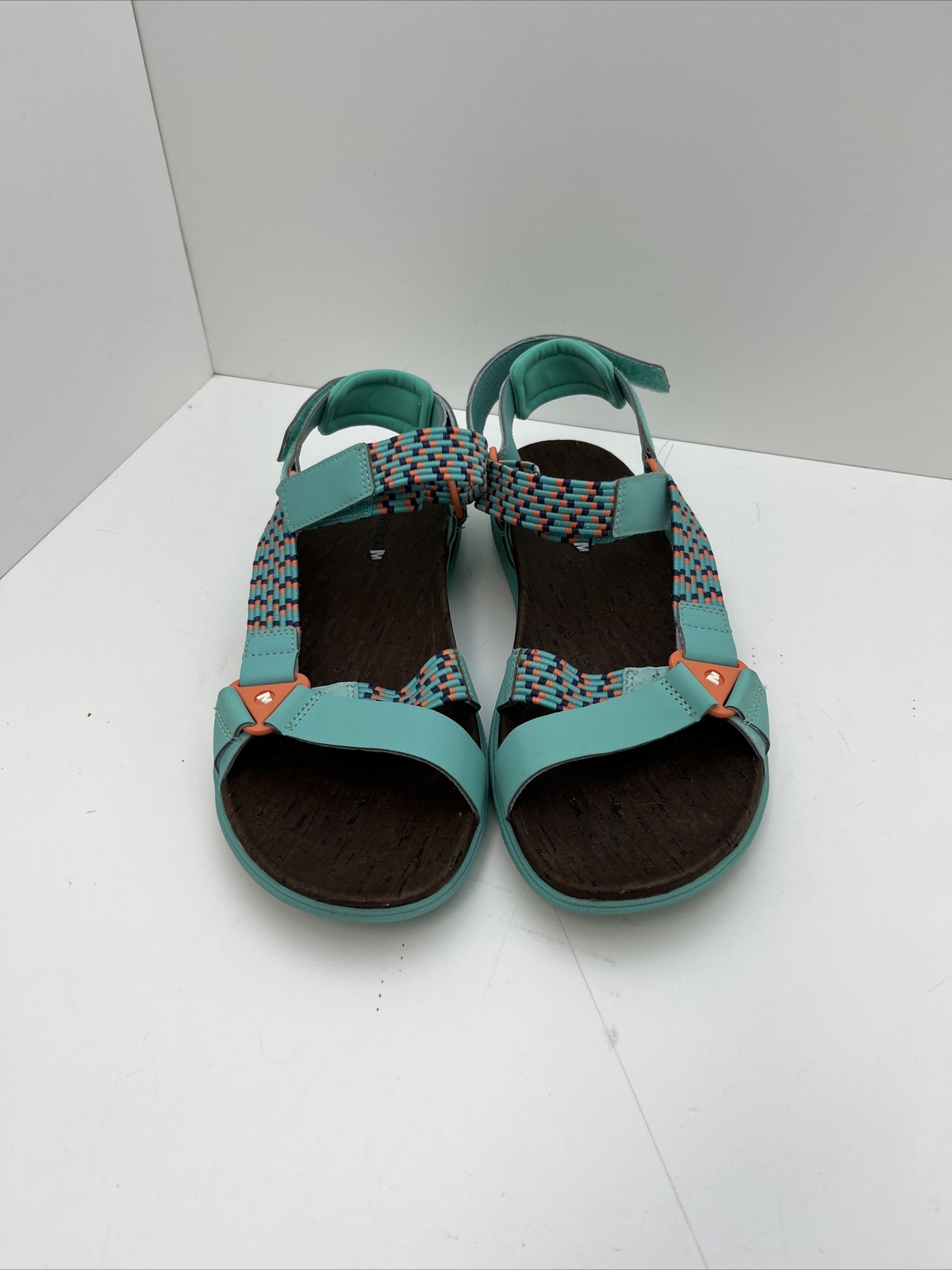 Sandali Merrell donna Around Town SUNVUE intrecciati cinturino turchese taglia 9