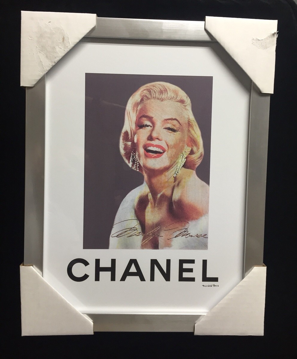 Marilyn Monroe Chanel Framed Print by Fairchild Paris Wall Art