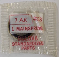 OEM NOS Bulova Cal. 7AK Watch Mainspring Part# 53