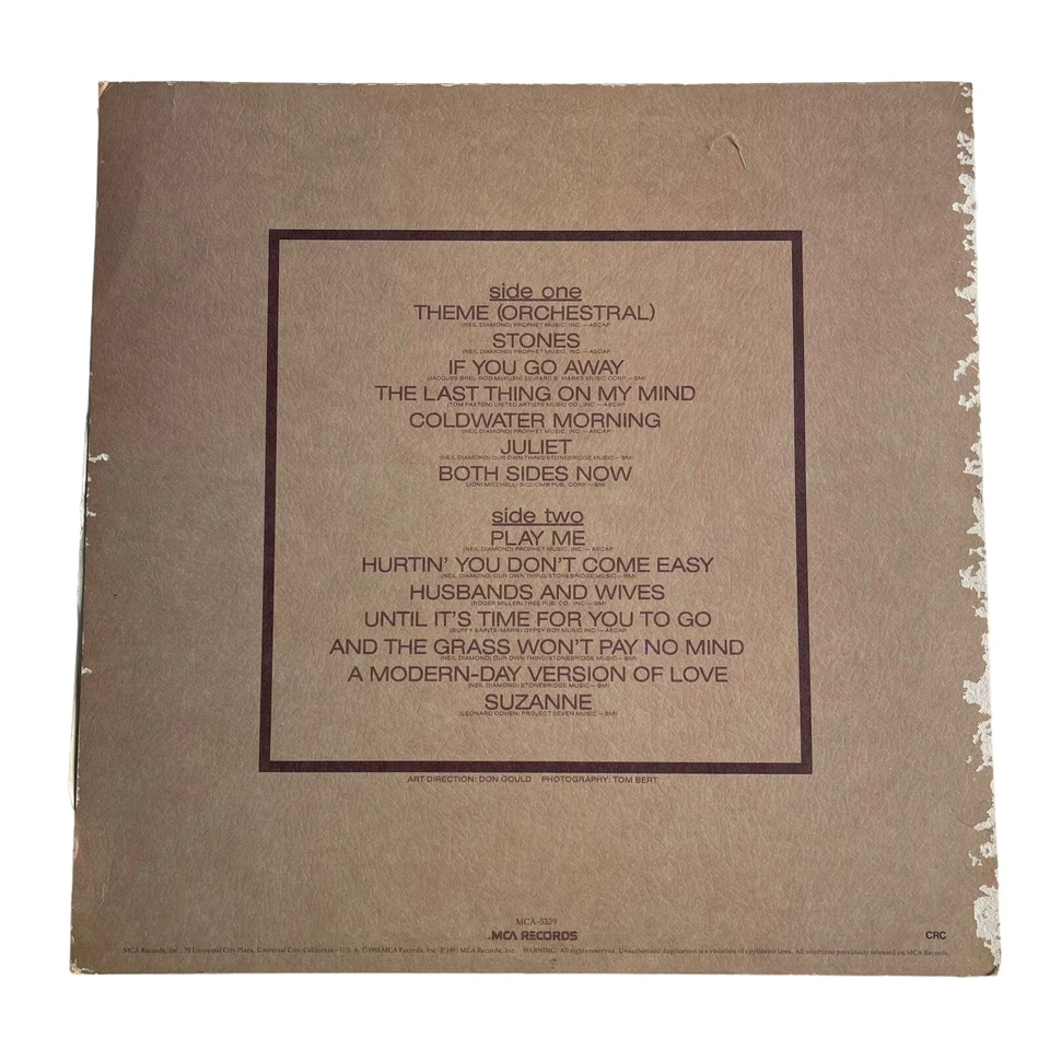 Neil Diamond Love Songs Vinyl LP 1981 MCA Records MCA-5239 - Image 3 of 4