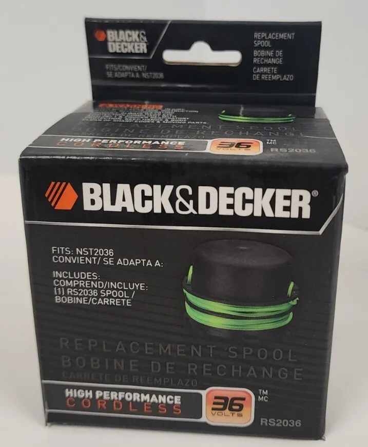 BLACK &amp; REPLACEMENT SPOOL - FOR HIGH CORDLESS 36V TRIMMER # NST2036 | eBay