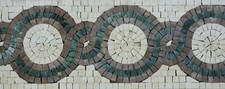 Continuous Rings Circle Chain Decor Marble Mosaic