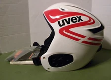 NEW Uvex Downhill Ski Race Helmet  White RED Size M 57-55 CM Snow 490 gr