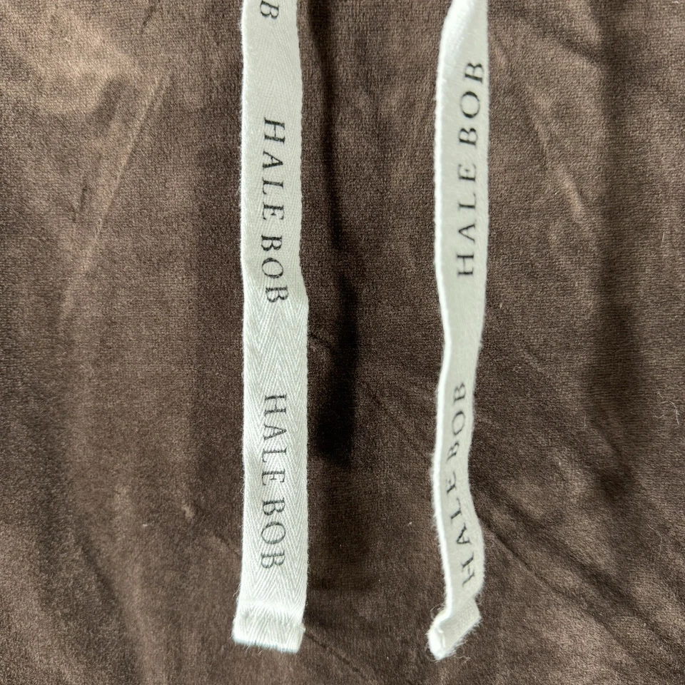 Sudadera con Capucha Hale Bob Terciopelo Marrón Y2K Para Mujer Talla Grande Retro Logo Foto 4 de 4