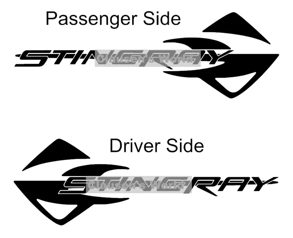 STINGRAY Vinyl Decal Racing Stripes Sticker 8x24 qty 2 (Fits Chevy CORVETTE C7) - Image 2 of 4