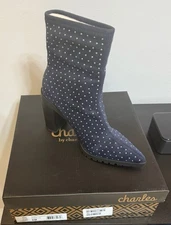 NWB Charles By Charles David Danielle Struded Stretch Bootie Navy Color Size :6M