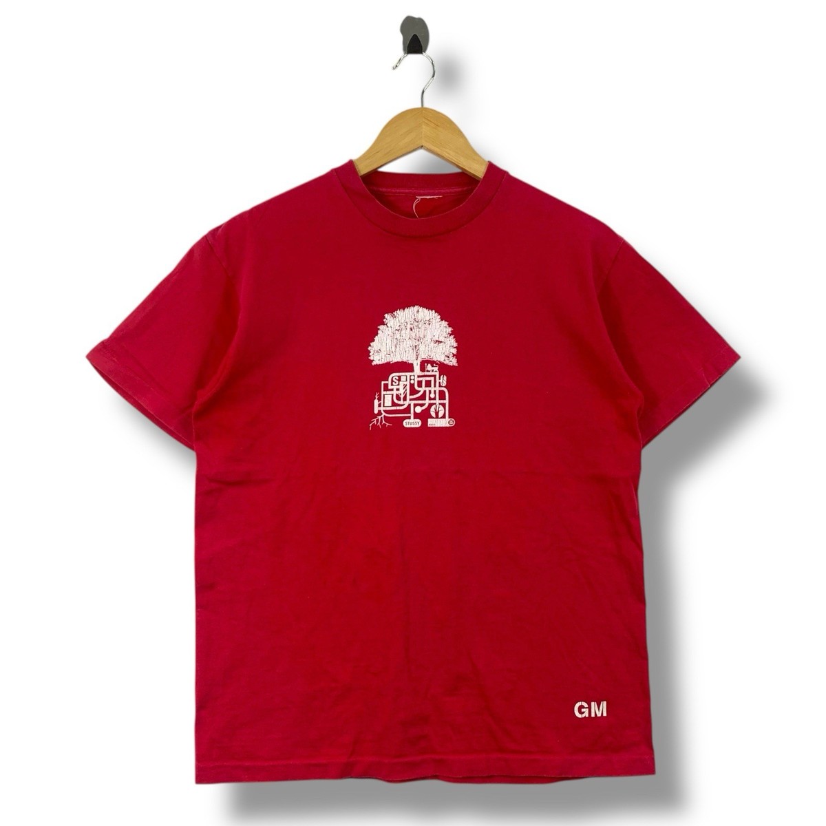 STUSSY　ROOTS　Tシャツ (USED) Vintage 90's STUSSY ROOTS GM Graphic Tee Shirt Medium Size | eBay
