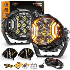 2x Auxbeam 3 Inch 108w Led Work Light Bar Side Shooter Drl Pods Spot Fog Lights