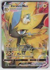 Pokemon Zeraora VMAX Ultra Rare  Crown Zenith: Galarian Gallery GG42/GG70 NM