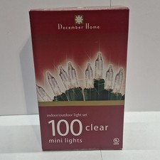 December Home 100 Mini Incandescent String Lights Clear 21.8ft Indoor/Outdoor