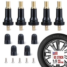 5 PCS TPMS 20008 Tire Valve Stem, Snap-in Rubber Tubeless Tire Pressure Sensor