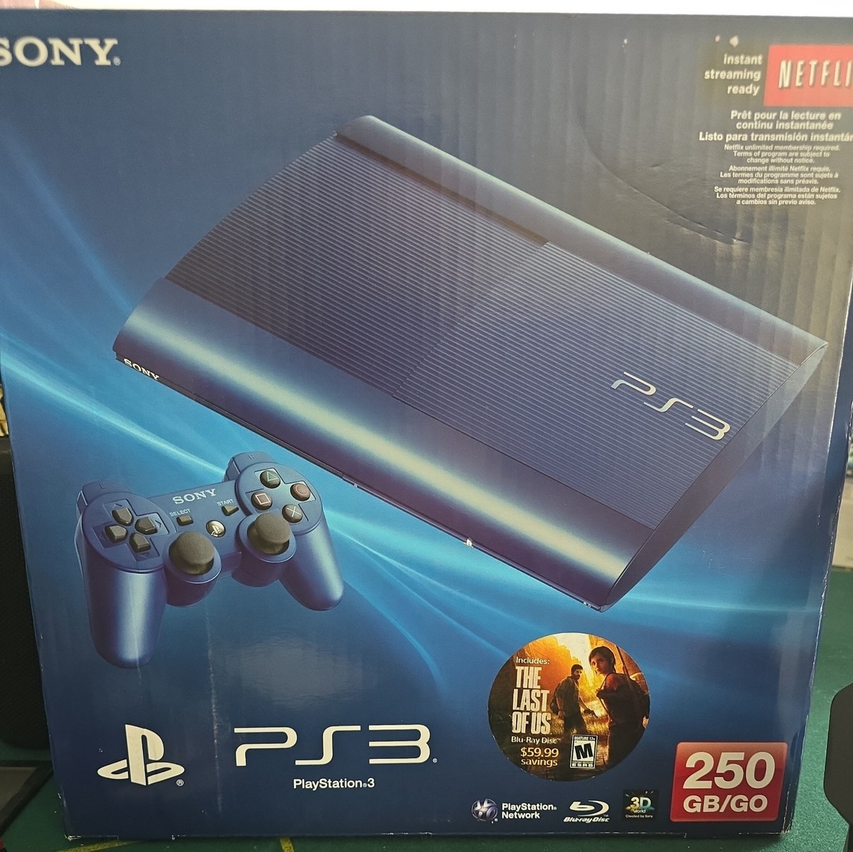 Sony Playstation 3 Super Slim Launch Edition 250GB Azurite