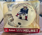 New England Patriots NFL Russ Francis Autographed Throwback Mini Helmet