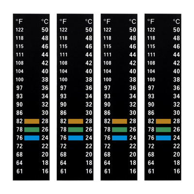 4Pcs Aquarium Thermometer Strip, Adhesive Temperature Sticker Aquarium Thermo...