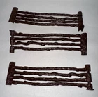 Vintage Marx Bar M Ranch Brown Split Rail Fence Horse Corral Lot Of 3 Parts