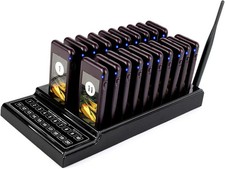 T111 Restaurant Pager System, Buzzers for Restaurant, 500M Long Range, Replaceab