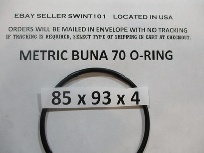 85mm ID x 93mm OD x 4mm thick O-ring.  Buna-70.     Quan 1.
