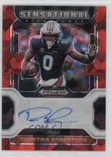 2023 Panini Chronicles Draft Picks Red Ice Prizm Demetris Robertson Auto 03xg