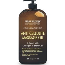 , Anti-Cellulite Massage Oil Infused with Collagen  Stem Cells - Natural Cel...
